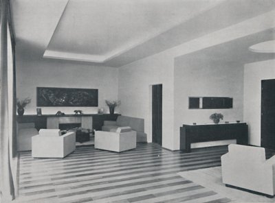 House in Bucharest by Rudolf Frankel - The sitting room, 1942 by Unbekannt
