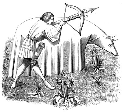 How to carry a cloth to approach beasts, 15th century 1849 by Unbekannt