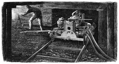 Hydraulic coal cutting machine, named The Iron Man, 1867 by Unbekannt