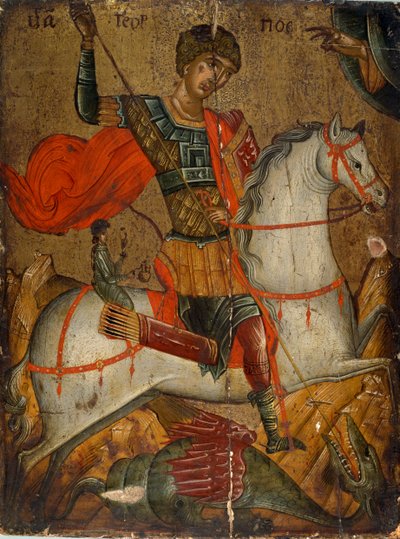 Icon of St George Slaying the Dragon by Unbekannt