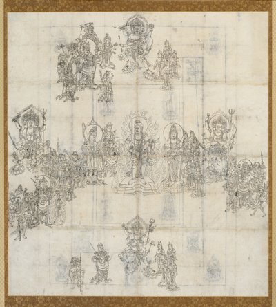 Iconographical Sketch Zuzo for the Benevolent Kings Sutra Mandala by Unbekannt