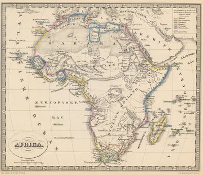 Illustration from the book Atlas of All Parts of the Earth by unknown author and published by Chr. Steen & Søn (Copenhagen, 1857) by Unbekannt