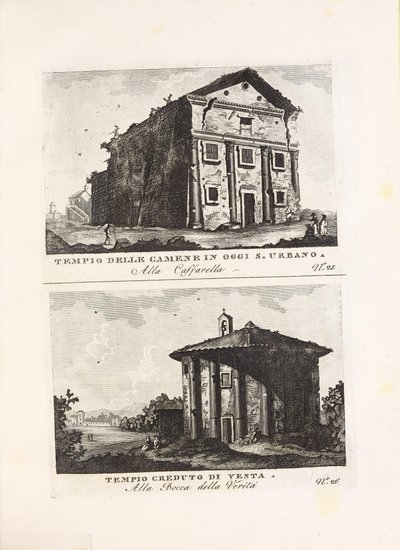 Illustration from the book Ancient and Modern Views of the Most Interesting Places in the City of Rome by unknown author and published by Presso Venanzio Monaldini, Stefano Piale in Piazza di Spagna (ca. 1820) by Unbekannt