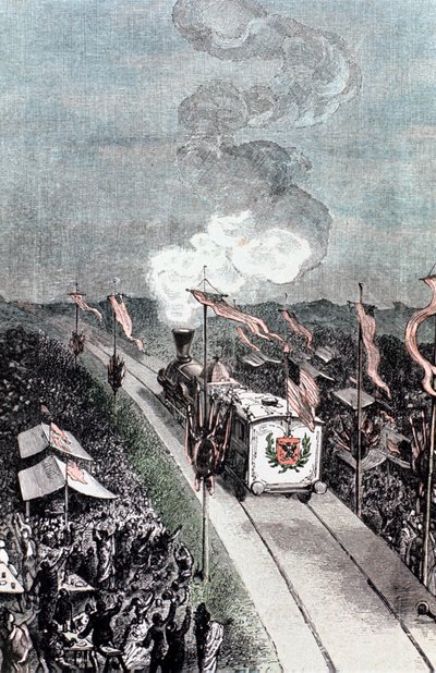 Illustration from De la Terre a la Lune by Jules Verne by Unbekannt