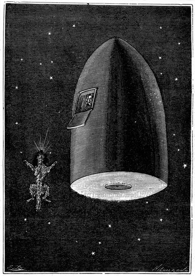 Illustration from De la Terre à la Lune by Jules Verne by Unbekannt