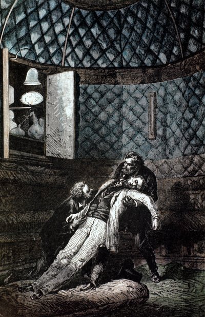 Illustration from De la Terre à la Lune by Jules Verne by Unbekannt