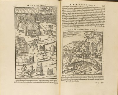 Illustration from De re metallica libri XII by Georgius Agricola, 1556 by Unbekannt
