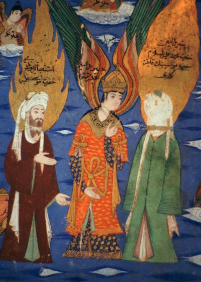 Image of the Prophet Mohammed Ascending to Heaven by Unbekannt