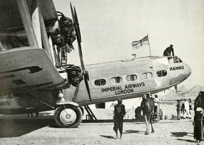 Imperial Airways Handley-Page HP 42 biplane Hanno, Gwadar, Baluchistan by Unbekannt
