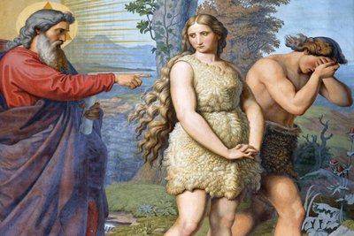 Imperial Cathedral of Speyer. Paintings by Schraudolph. Adam and Eve, Expulsion from Eden, Speyer, Germany by Unbekannt