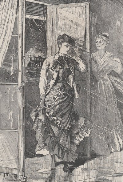 In Came a Storm of Wind, Rain and Spray - and Portia, The Galaxy, An Illustrated, December 1869 by Unbekannt