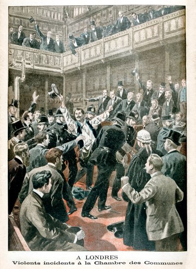 In London, Violent Incident in the Chamber of Commons, 1901 by Unbekannt