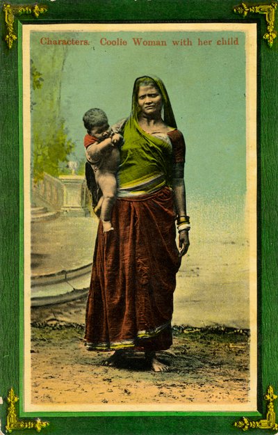 Indian Woman with Her Child, Calcutta, India by Unbekannt
