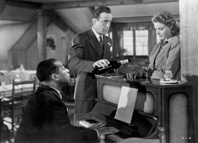 Ingrid Bergman, Humphrey Bogart and Louis Armstrong in Casablanca by Unbekannt