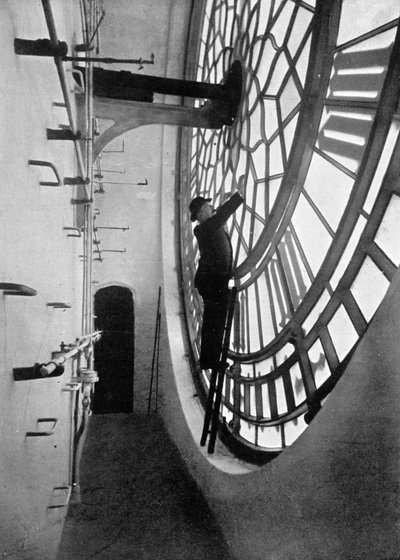 Inside the clock face of Big Ben, Palace of Westminster, London by Unbekannt