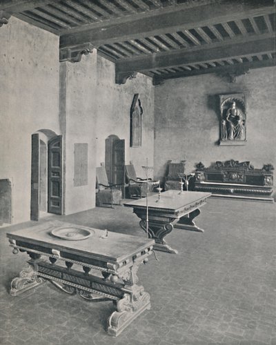 Interior Palazzo Davanzati, Florence. With Two 16th Century Tables, 1928 by Unbekannt
