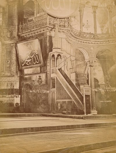 Interior of Hagia Sophia, Istanbul, Turkey, 19th century by Unbekannt