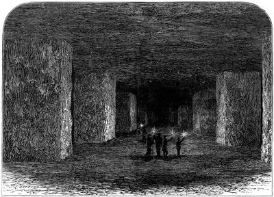 Interior of Marston Salt Mine, Northwich, Cheshire, England, c1880 by Unbekannt