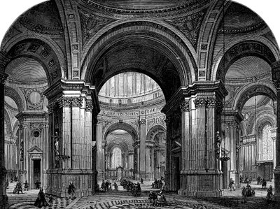Interior of St Pauls Cathedral, London, second design, 17th century by Unbekannt
