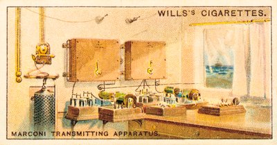 Interior of a Marconi radio transmitting station, 1915 by Unbekannt