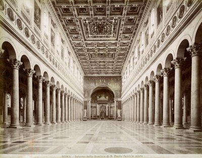 Interior of the Basilica of St Paul Outside the Walls, Rome, Italy, late 19th or early 20th century by Unbekannt