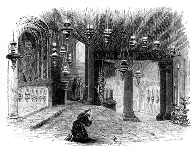 Interior of the Chapel of the Nativity, Bethlehem, c1888 by Unbekannt