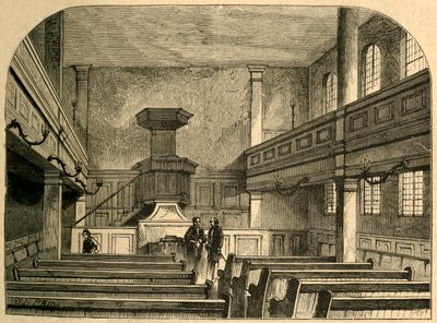 Interior of the Moravian Chapel in Fetter Lane, 1897 by Unbekannt