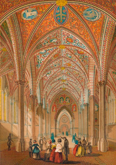 Interior of the Temple Church by Unbekannt