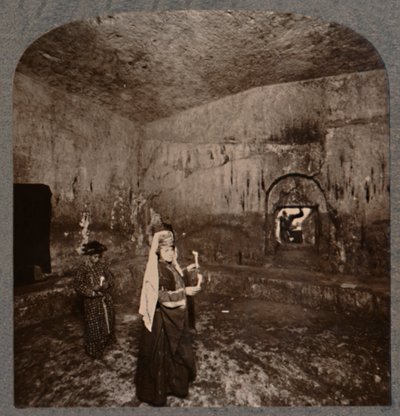 Interior of the Tombs of the Kings on the road to Nablus by Unbekannt
