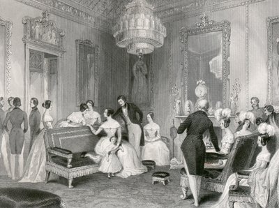 Interior of the Yellow Drawing Room, Buckingham Palace, London by Unbekannt