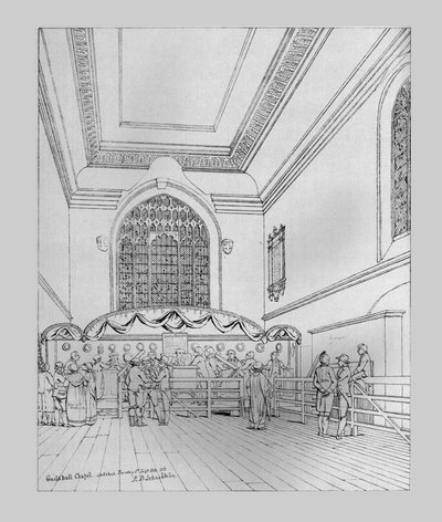 Interior View of the Guildhall Chapel, 1815, 1886 by Unbekannt