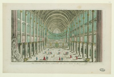 Interior view of the cathedral Notre-Dame de Paris by Unbekannt