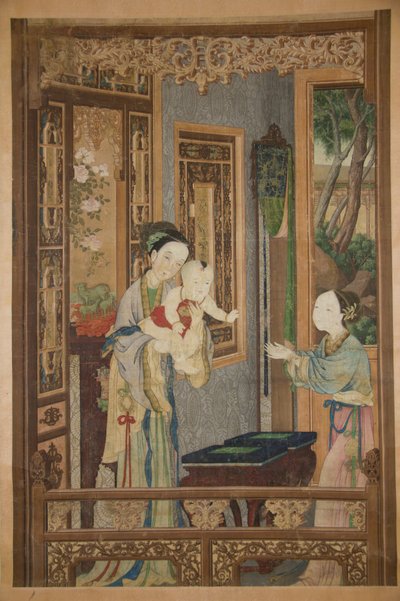 Interior with Woman, Child and Nurse by Unbekannt