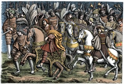 Interview between Francis I and Henry VIII on the Field of the Cloth of Gold by Unbekannt