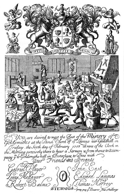 Invitation to a Meeting of the Goldsmiths Company by Unbekannt