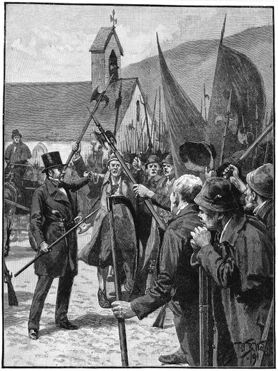 Irish nationalists at Mullinahone acclaiming William Smith O