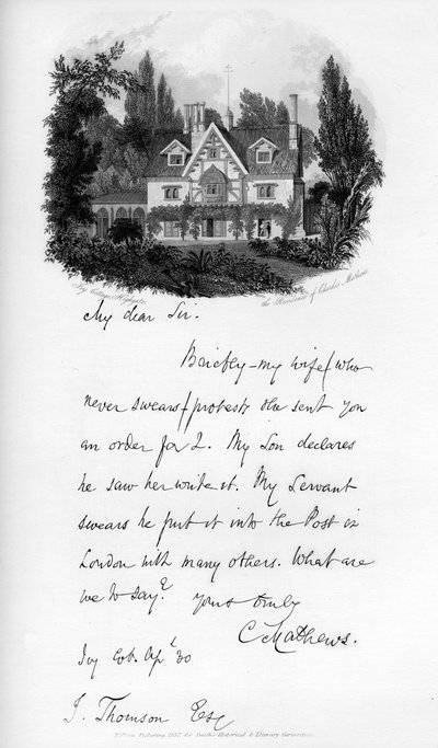 Ivy Cottage, Highgate, Residence of Charles Mathews, Early 19th Century, 1840 by Unbekannt