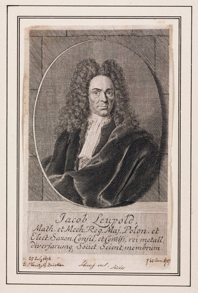 Jacob Leupold, German Physicist and Mechanical Engineer, c. 1700 by Unbekannt