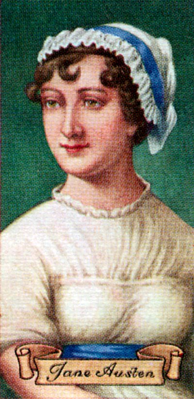Jane Austen, from a series of cigarette cards, 1935 by Unbekannt