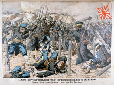 Japanese Attack on a Russian Entrenchment, Russo-Japanese War by Unbekannt