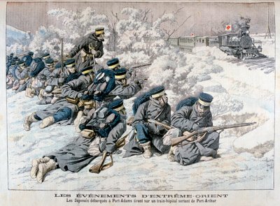 Japanese Attack on a Hospital Train Near Port Arthur, Manchuria, Russo-Japanese War by Unbekannt