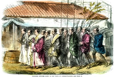Japanese Officers Going to Pay Visits of Congratulation, Japan by Unbekannt