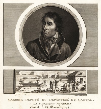 Jean-Baptiste Carrier, Deputy of the Department of Cantal at the National Convention, guillotined 1794 by Unbekannt