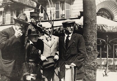Jean Cocteau, Manuel Ortiz de Zárate, Henri-Pierre Roché, Marie Vassilieff, Max, 1916 by Unbekannt
