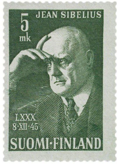 Jean Sibelius Postage Stamp by Unbekannt