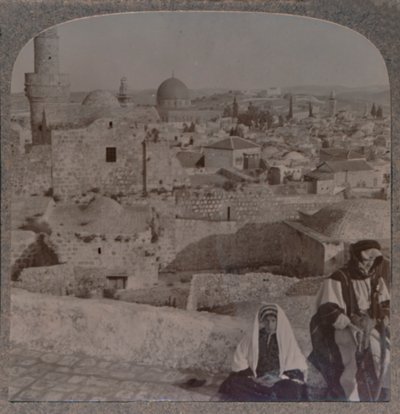 Jerusalem from School over Mosque, Showing Tower of Antonio, c. 1900 by Unbekannt