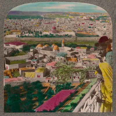 Jerusalem from the Russian Church on Mount of Olives, c1900 by Unbekannt