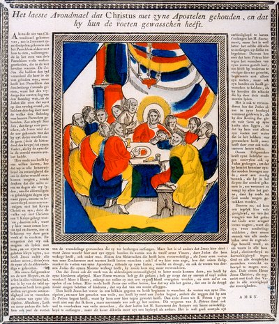 Jesus and His Disciples at the Last Supper by Unbekannt