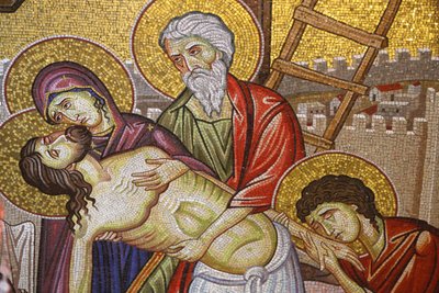 Jesus Down from the Cross (Detail), Holy Sepulchre Church, Jerusalem, Israel by Unbekannt