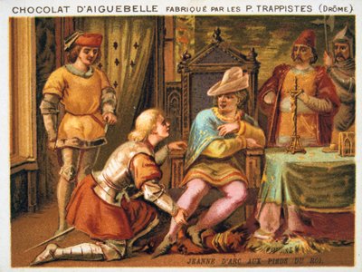Joan of Arc at the feet of Charles VII by Unbekannt